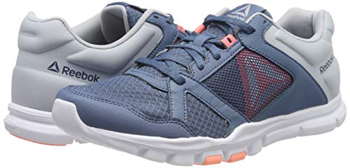 Reebok Yourflex Trainette 10 MT, Zapatillas de Deporte para Mujer, Multicolor (Blue Slate/Cloud Grey/Digital Pink/White 000), 36 EU