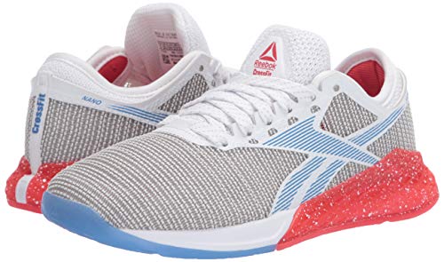 Reebok - Zapatillas de CrossFit Nano 9 para mujer, Blanco (Blanco/Rojo Radiante/Azul Blast), 35 EU