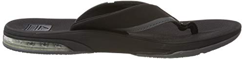 Reef Fanning Low, Chanclas Hombre, Negro (Black/White Blw), 43 EU