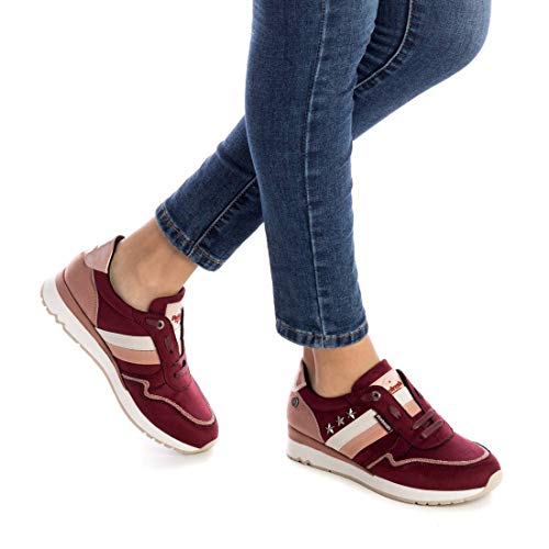 REFRESH - Zapatilla para Mujer - Cierre con Cordones - Color Burdeos - Talla 38