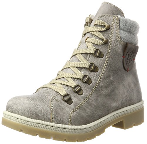 Rieker Y9430, Botines Mujer, Gris (Asche/Fog/Kastanie 43), 38 EU