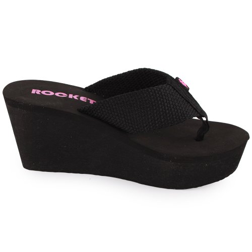 Rocket Dog Adios, Chanclas Mujer, Negro, 39