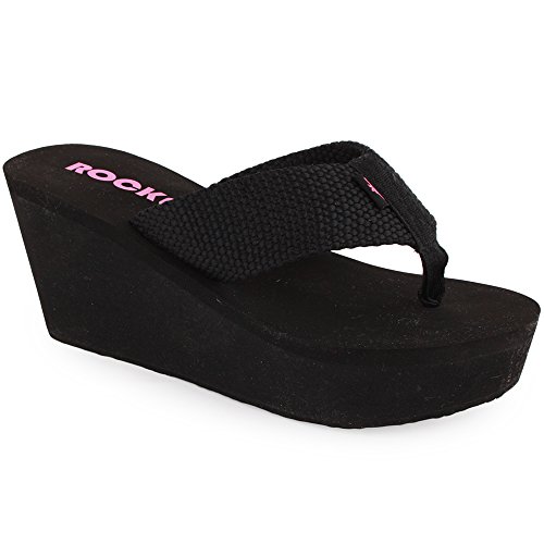 Rocket Dog Adios, Chanclas Mujer, Negro, 39