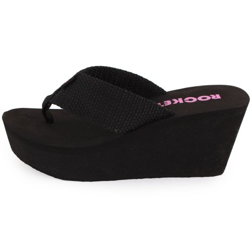 Rocket Dog Adios, Chanclas Mujer, Negro, 39