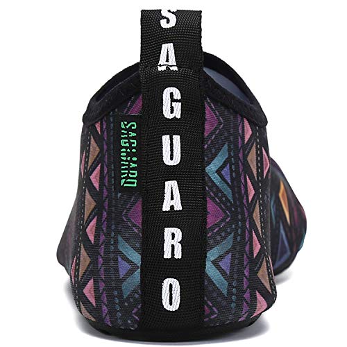 SAGUARO Hombre Mujer Zapatos de Agua Playa Escarpines Zapatillas de Deportes Acuáticos Buceo Surf Snorkel Yoga Piscina, Morado 38/39