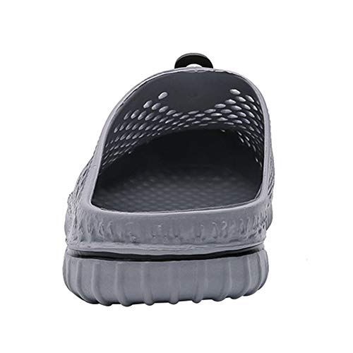 SAGUARO Hombres Mujeres Zuecos Verano Playa de Jardín Sandalias Antideslizante Respirable Piscina Ahueca Zapatillas Ligeros Slippers,Etiqueta 36=35 EU Gris