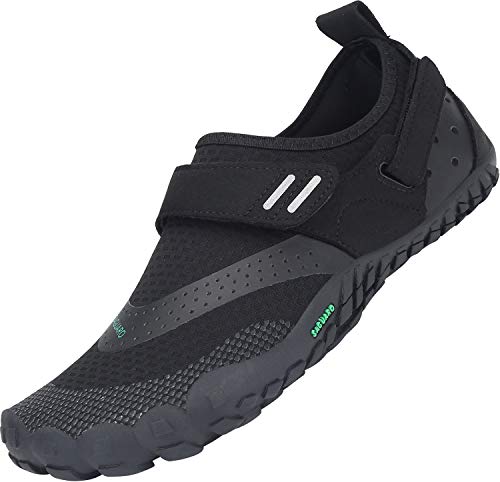 SAGUARO Unisexo Zapatos Trail Running Transpirables Ligero Hombres Zapatillas de Deportes Interior Exterior Mujeres Antideslizante Zapato de Aqua Playa Yoga Gimnasio Calzado, Negro 43