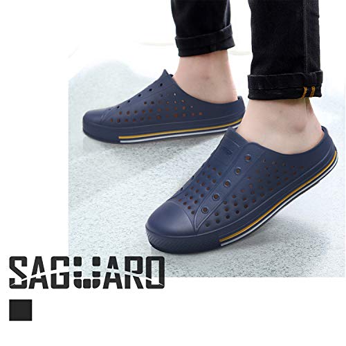 SAGUARO Zuecos para Hombre Mujere Zapatillas de Playa Transpirable Zueco de Jardín Antideslizante Zuecos de Caucho Al Aire Libre Verano, Azul Oscuro, 41 EU