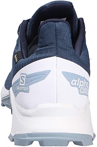 Salomon Alphacross Blast GTX, Zapatillas De Trail Running Impermeables Hombre, Color: Azul (Dark Denim/White/Ashley Blue), 40 2/3 EU