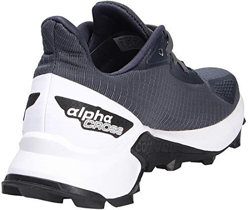 Salomon Alphacross Blast, Zapatillas De Trail Running Cómodas Y Fuerte Agarre Mujer, Gris (India Ink/White/Black), 39 1/3 EU