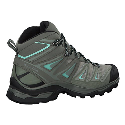 Salomon X Ultra 3 Mid GTX W, Botas de Senderismo Mujer, Gris (Shadow/Castor Gray/Beach Glass 000), 37 1/3 EU