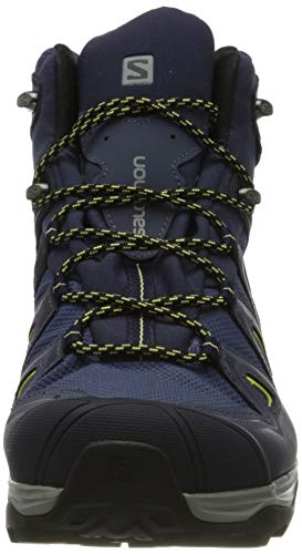 Salomon X Ultra 3 Mid GTX W, Zapatillas de Atletismo Mujer, Azul (Crown Blue/Evening Blue/Sunny Lime 000), 36 2/3 EU