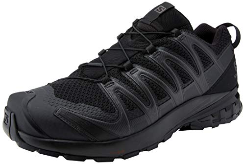 Salomon XA Pro 3D V8, Zapatillas De Trail Running Y Sanderismo Versión Màs Ligera Hombre, Color: Negro (Black/Black/Black), 40 EU