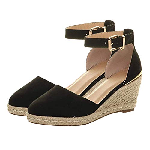 Sandalias Mujer Cuña, Verano 2019 Moda Tallas Grandes Plataforma Punta Cerradas Bohemias Zapatos De Tacón Alto Alpargatas De Playa Fiesta Casual Tacones Altos Sandalias vpass