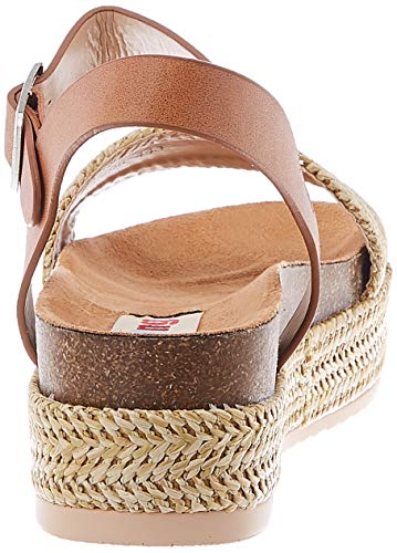 Sandalias Mujer MTNG | Sandalias Lana 58929 | MTNG Mujer | Sandalias Tira de Tobillo | Cierre con Hebilla | 45811 | Beige | 38