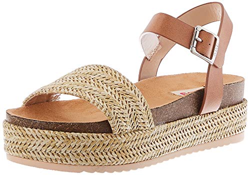 Sandalias Mujer MTNG | Sandalias Lana 58929 | MTNG Mujer | Sandalias Tira de Tobillo | Cierre con Hebilla | 45811 | Beige | 38