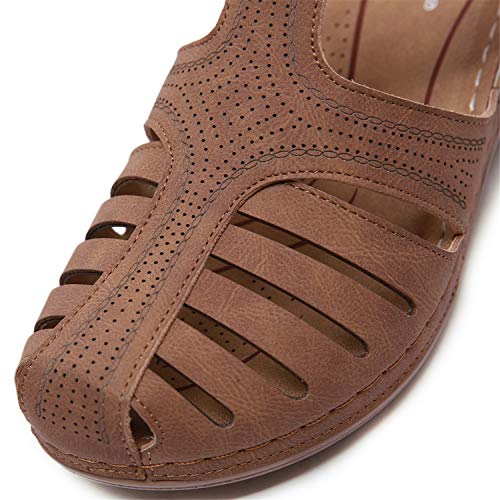 Sandalias Mujer Verano Cuña Sandalias Cerradas Cómodos Casual Zapatos de Playa