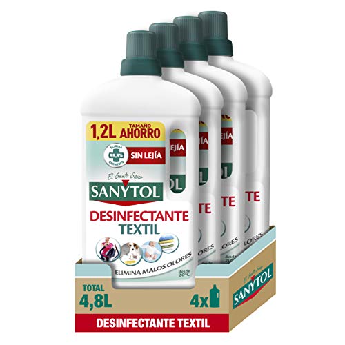 Sanytol - Desinfectante Textil - 4 unidades de 1200ml