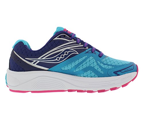 Saucony Ride 9 - Zapatillas de Entrenamiento Mujer, Color Azul (Navy/Blue/Pink), 38.5 EU