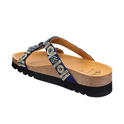 Scholl Sandalias sin Tira New Bogota' Wedge Azul 38