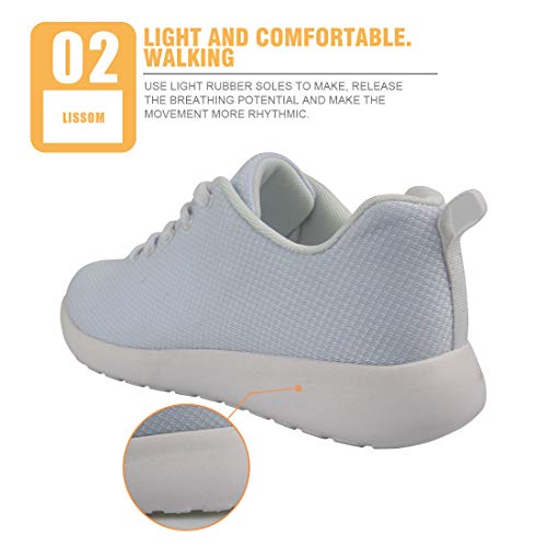 Showudesigns Zapatillas de Running para Mujer Enfermero Corazón Modelo Zapatillas Mujer Deporte Running Zapatos para Correr Gimnasio Sneakers Deportivas Transpirables Casual Blanco