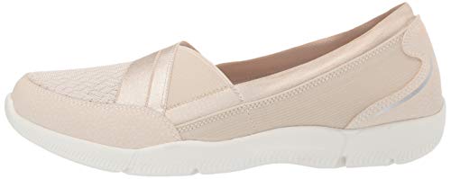 Skechers Be-Lux-Daylights, Merceditas Mujer, Beige (Nat Black Mesh/Durabuck/Trim), 37 EU