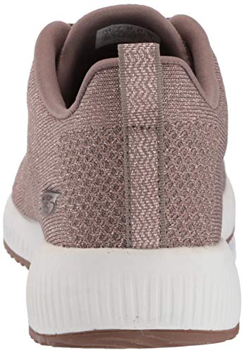 Skechers Bobs Squad-Glitz Maker, Zapatillas Mujer, Marr Oacute N Taupe Sparkle Engineered Knit TPE, 41 EU