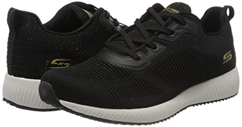 Skechers Bobs Squad-Total Glam, Zapatillas Mujer, Negro (BKMT Black and Multi Engineered Knit), 36 EU