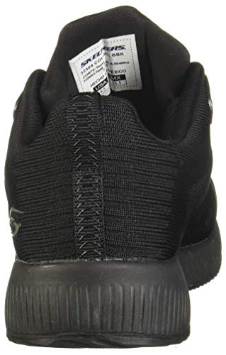 Skechers Bobs Squad-Tough Talk, Zapatillas Mujer, Negro (BBK Black Engineered Knit/Trim), 37 EU