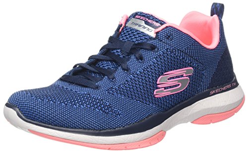 Skechers Burst TR-Close Knit, Zapatillas Mujer, Multicolor (NVCL), 38 EU