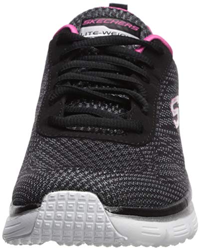 Skechers Fashion Fit-Bold Boundaries, Zapatillas Mujer, Negro (BKHP Black Mesh/Trim), 38 EU