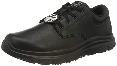 Skechers Flex Advantage Sr Fourche, Zapatos de Vestir par Uniforme Hombre, Black, 42 EU