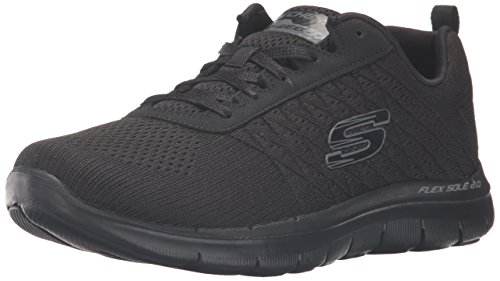 Skechers Flex Appeal 2.0 Break Free, Zapatillas de Deporte para Mujer, 35 EU, Negro (Bbk)