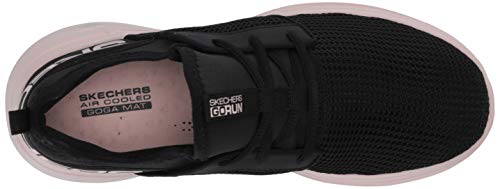 Skechers GO Run Fast, Zapatillas Mujer, Negro Negro Negro Textil Pink Trim Bkpk, 37 EU