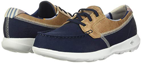 Skechers GO Walk Lite, Zapatillas Mujer, Azul Marino Ribete Textil Nvy, 39.5 EU