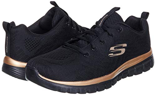 Skechers Graceful Get Connected, Zapatillas Mujer, Black, 24.5 EU