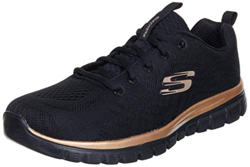 Skechers Graceful Get Connected, Zapatillas Mujer, Black, 39 1/3 EU