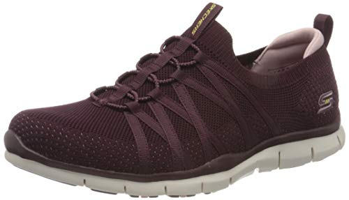 Skechers Gratis, Zapatillas Mujer, Ciruela Malla Strech Fit, 39 EU