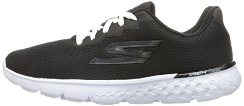 Skechers Performance Go Run 400-Action, Zapatillas de Entrenamiento Mujer, Negro (BKW), 37.5 EU