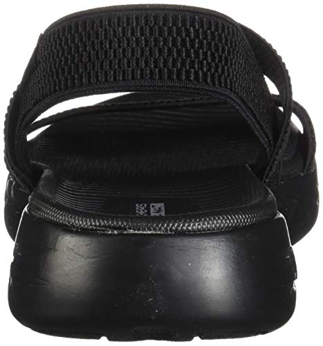 Skechers Performance On-The-Go 600-Flawless, Sandalias de Talón Abierto Mujer, Negro (BBK Black Textile), 38 EU