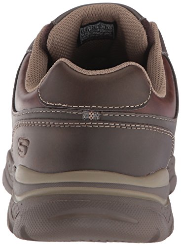 Skechers Rovato-Texon, Zapatillas Hombre, Negro (Choc Black Taupe Leather), 43 EU