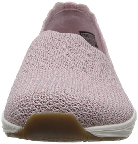 Skechers Seager-Stat, Zapatillas sin Cordones Mujer, Rosado (Ros Black Flat Knit), 38 EU