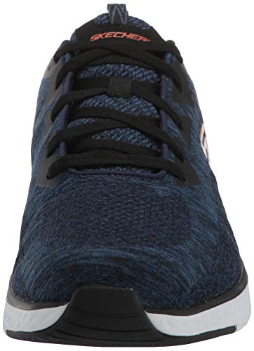 Skechers Solar Fuse-Kryzik, Zapatillas Hombre, Azul (NVBK Black Mesh/Synthetic/Black Trim), 44 EU