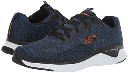 Skechers Solar Fuse-Kryzik, Zapatillas Hombre, Azul (NVBK Black Mesh/Synthetic/Black Trim), 44 EU