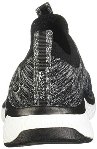 Skechers Solar Fuse-Lite Joy, Zapatillas Mujer, Negro (BKW Black & White Knit Mesh/Trim), 38 EU