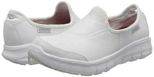 Skechers Sure Track, Zapatos para Profesionales Sanitarios Mujer, Blanco, 38 EU