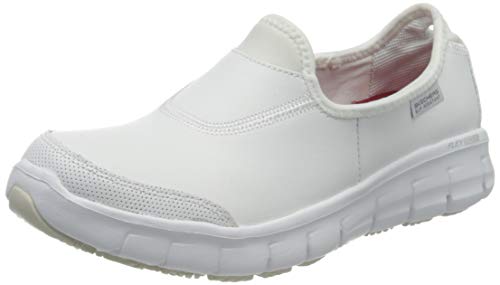 Skechers Sure Track, Zapatos para Profesionales Sanitarios Mujer, Blanco, 38 EU