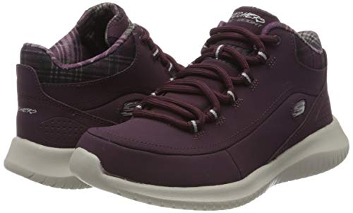 Skechers Ultra Flex 12918-burg, Zapatillas Altas para Mujer, Rojo (Burgundy 12918/Burg), 35 EU