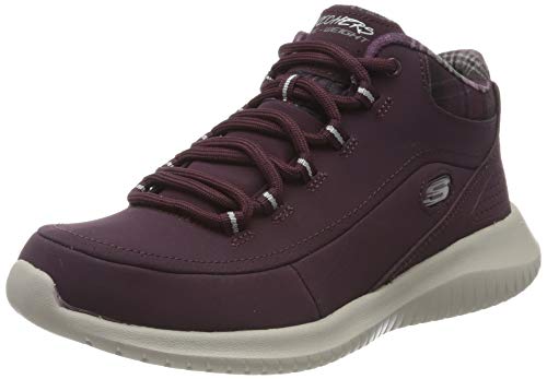 Skechers Ultra Flex 12918-Burg, Zapatillas Altas para Mujer, Rojo (Burgundy 12918/Burg), 38 EU