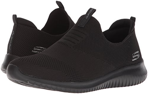 Skechers Ultra Flex-First Take, Zapatillas sin Cordones Mujer, Negro (BBK Black Knit Mesh/Trim), 40 EU